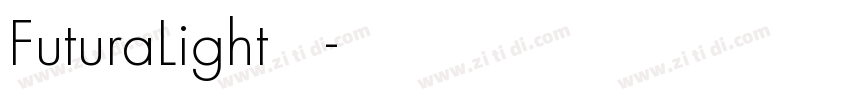 FuturaLight 普通字体转换
